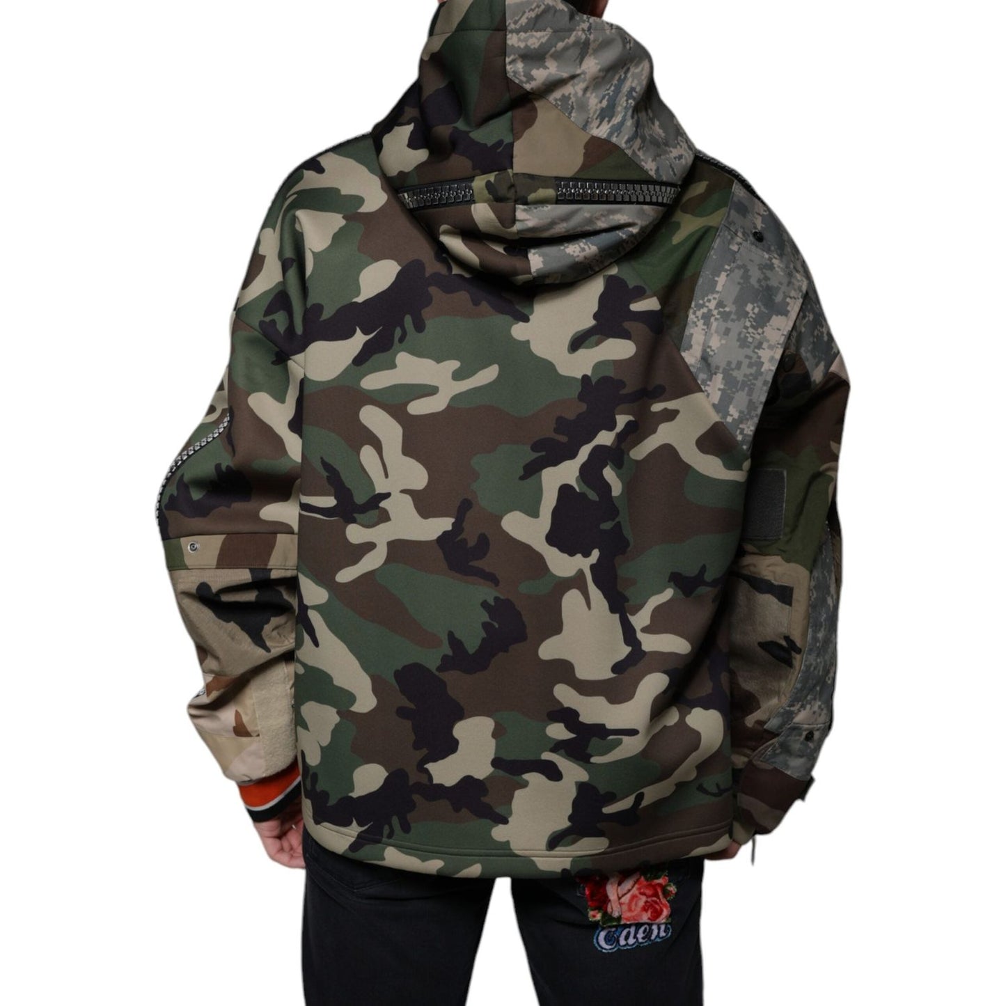 Dolce & Gabbana Multicolor Camouflage Hooded Sweatshirt Sweater