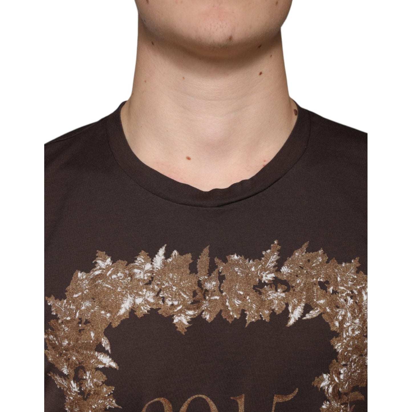 Dolce & Gabbana Brown New Year 2015 Cotton Crew Neck T-shirt