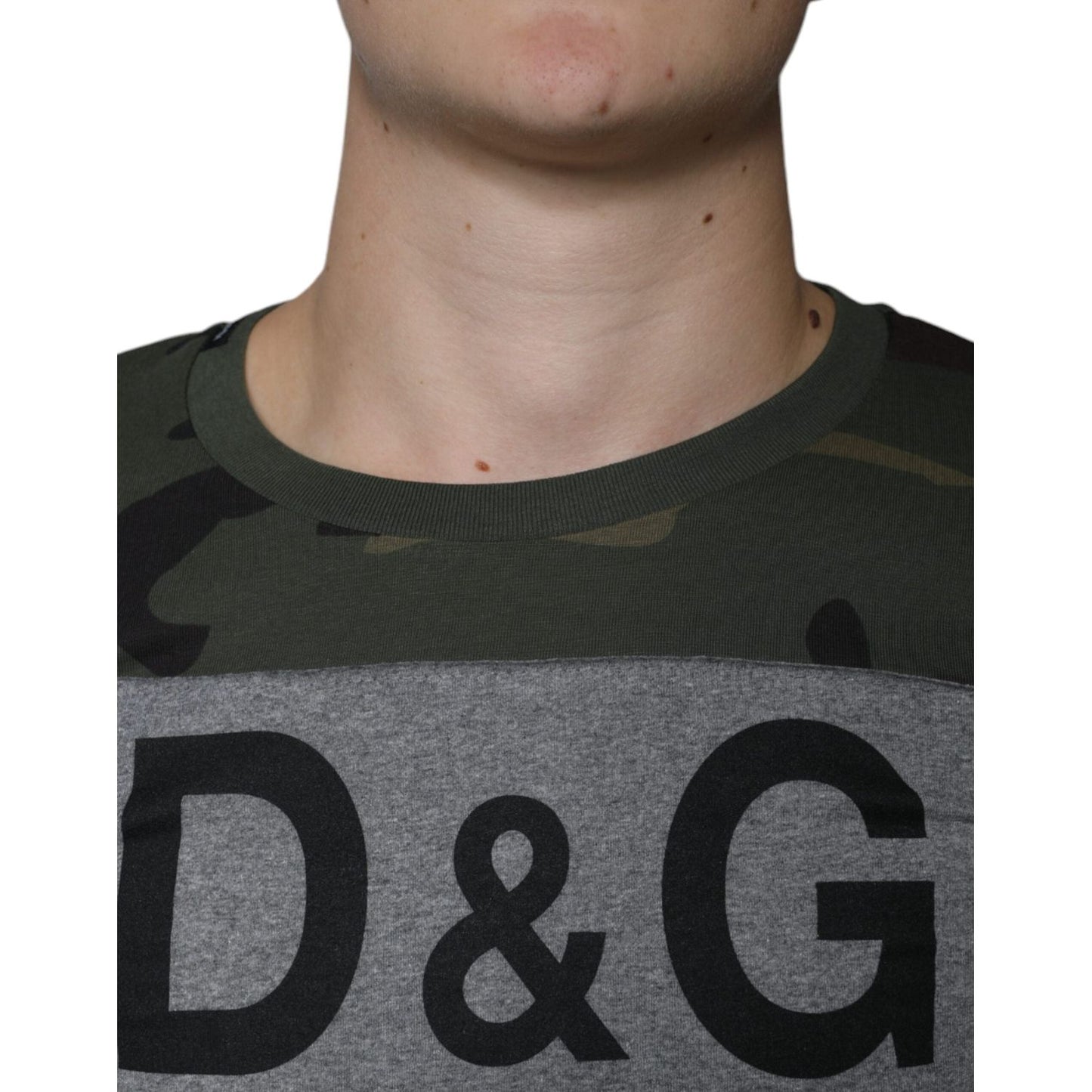 Dolce & Gabbana Multicolor Camouflage Cotton Crew Neck T-shirt Dolce & Gabbana