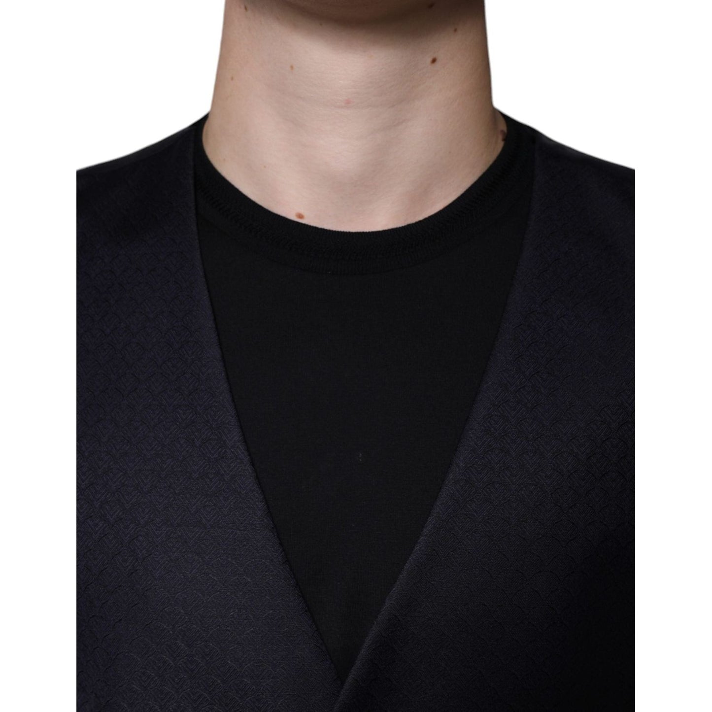 Dolce & Gabbana Black Wool Waistcoat Dress Formal Vest Dolce & Gabbana