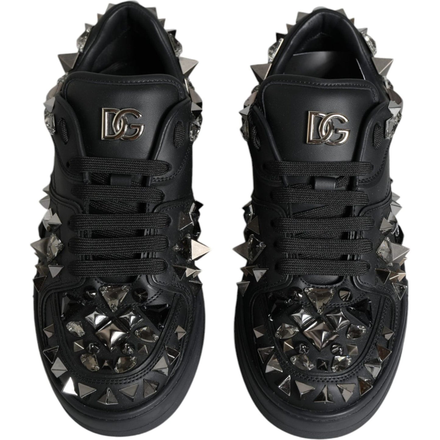 Dolce & Gabbana Black Studded Low Top Men Sneakers Shoes