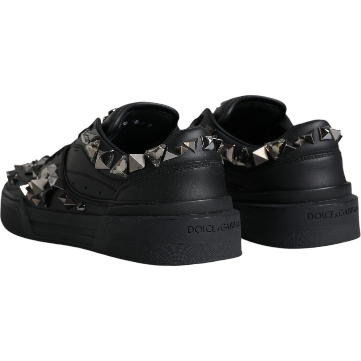 Dolce & Gabbana Black Studded Low Top Men Sneakers Shoes