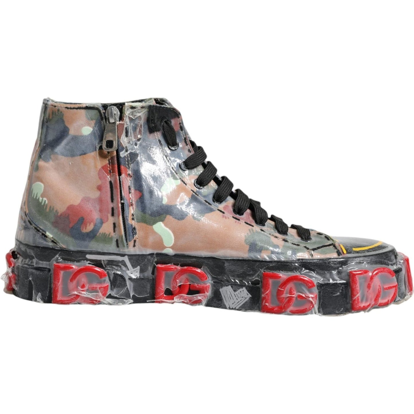 Dolce & Gabbana Multicolor Camouflage High Top Sneakers Shoes Dolce & Gabbana