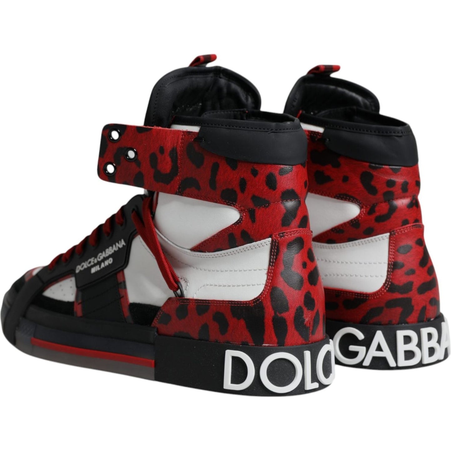 Dolce & Gabbana Multicolor Leather High Top Sneakers Shoes Dolce & Gabbana