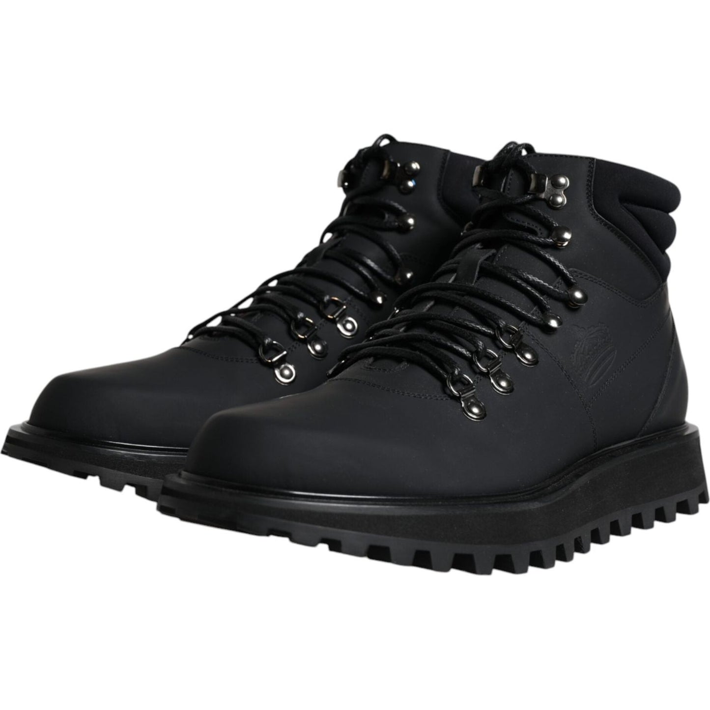 Dolce & Gabbana Black Ankle Boots Vulcano Trekking Shoes Dolce & Gabbana