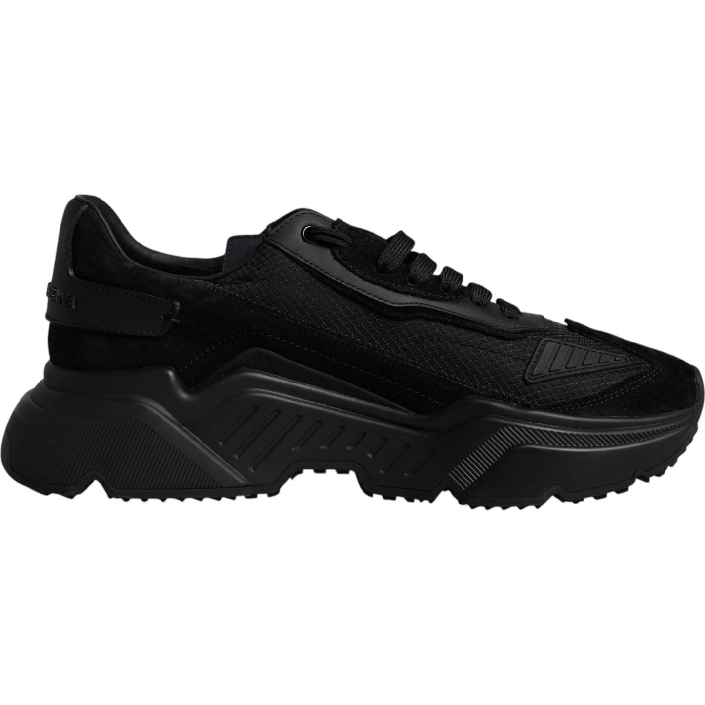 Dolce & Gabbana Black Leather Daymaster Low Top Sneakers Shoes Dolce & Gabbana