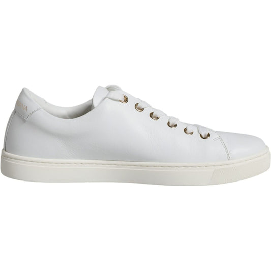 Dolce & Gabbana White Portofino Sacred Heart Sneakers Shoes