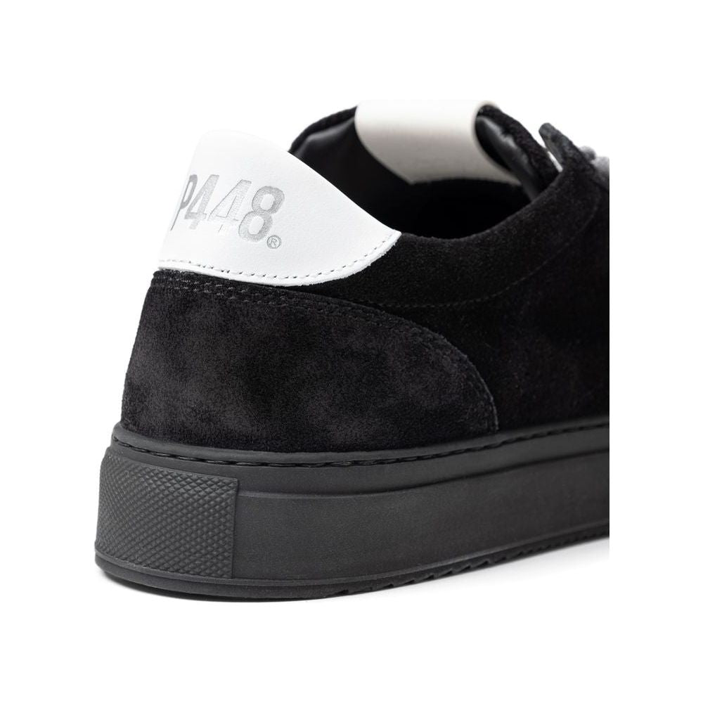 P448 Black Leather Scamociata Sneaker P448