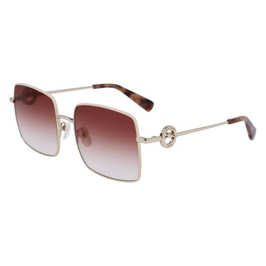 Longchamp Gold Metal Sunglasses Longchamp