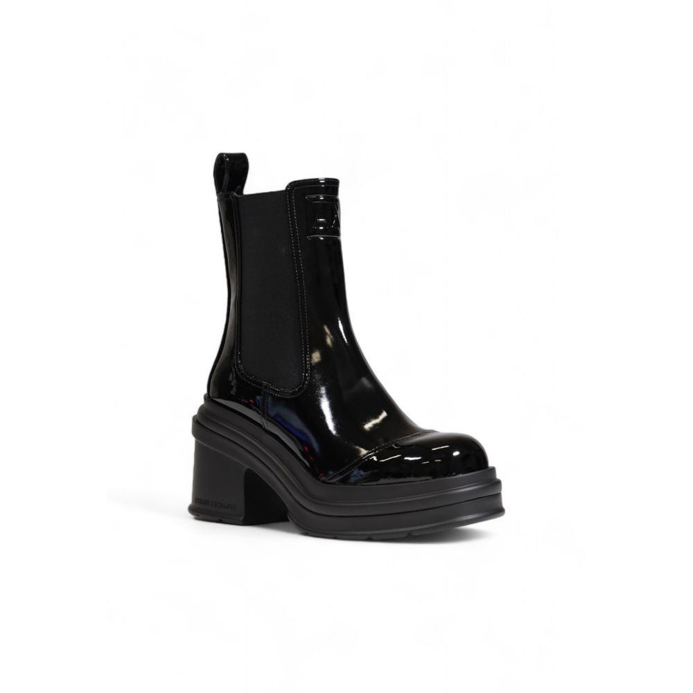 Armani Exchange Black Polyester Boot Armani Exchange