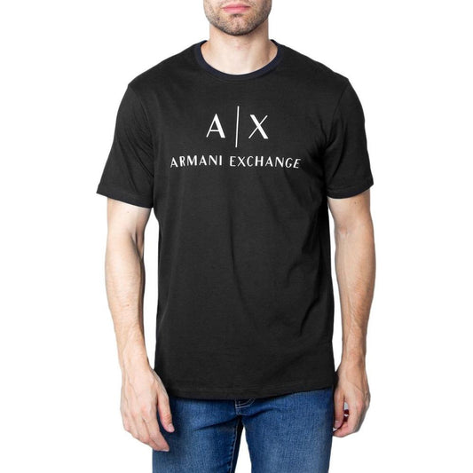 Armani Exchange Black Cotton T-Shirt Armani Exchange