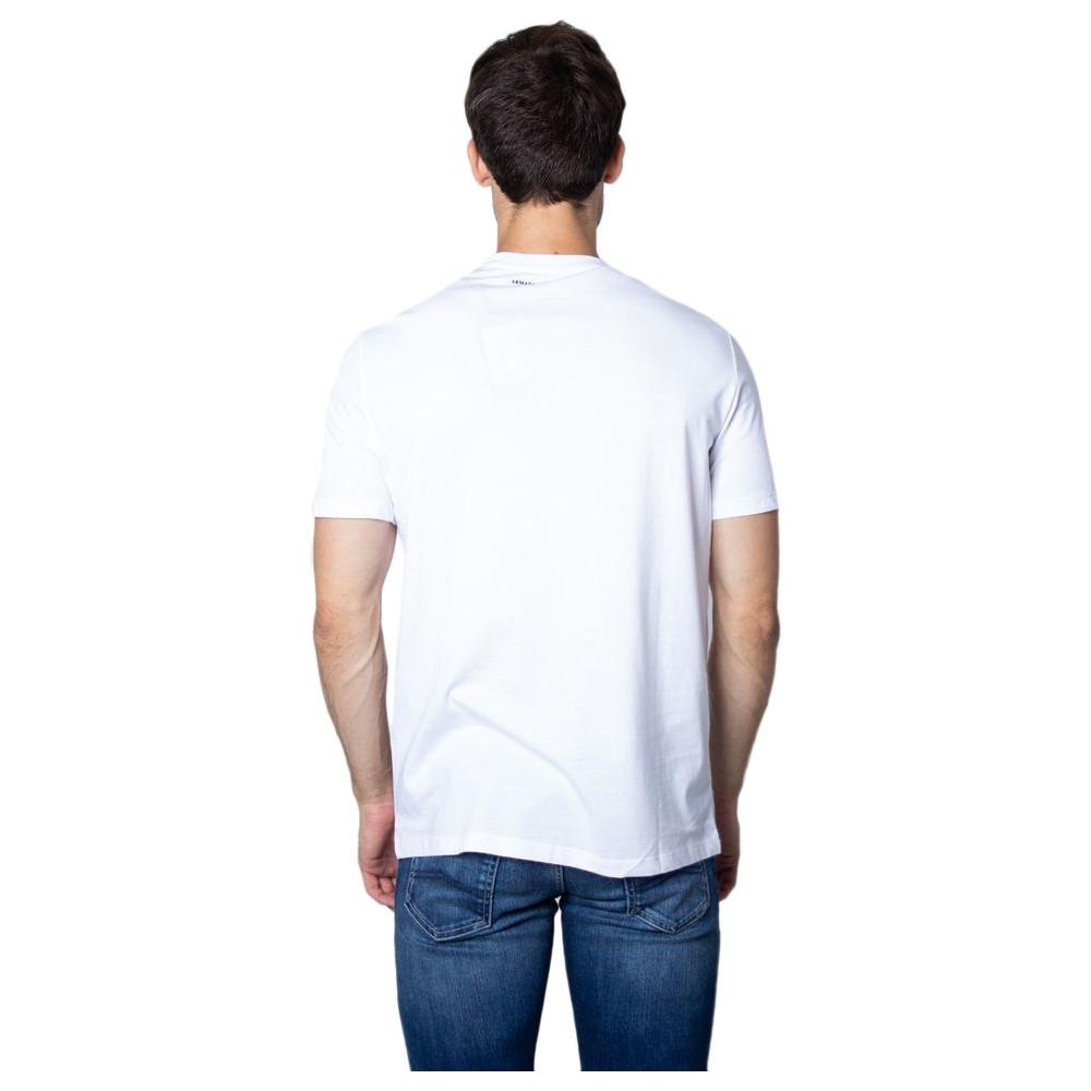 Armani Exchange White Cotton T-Shirt Armani Exchange