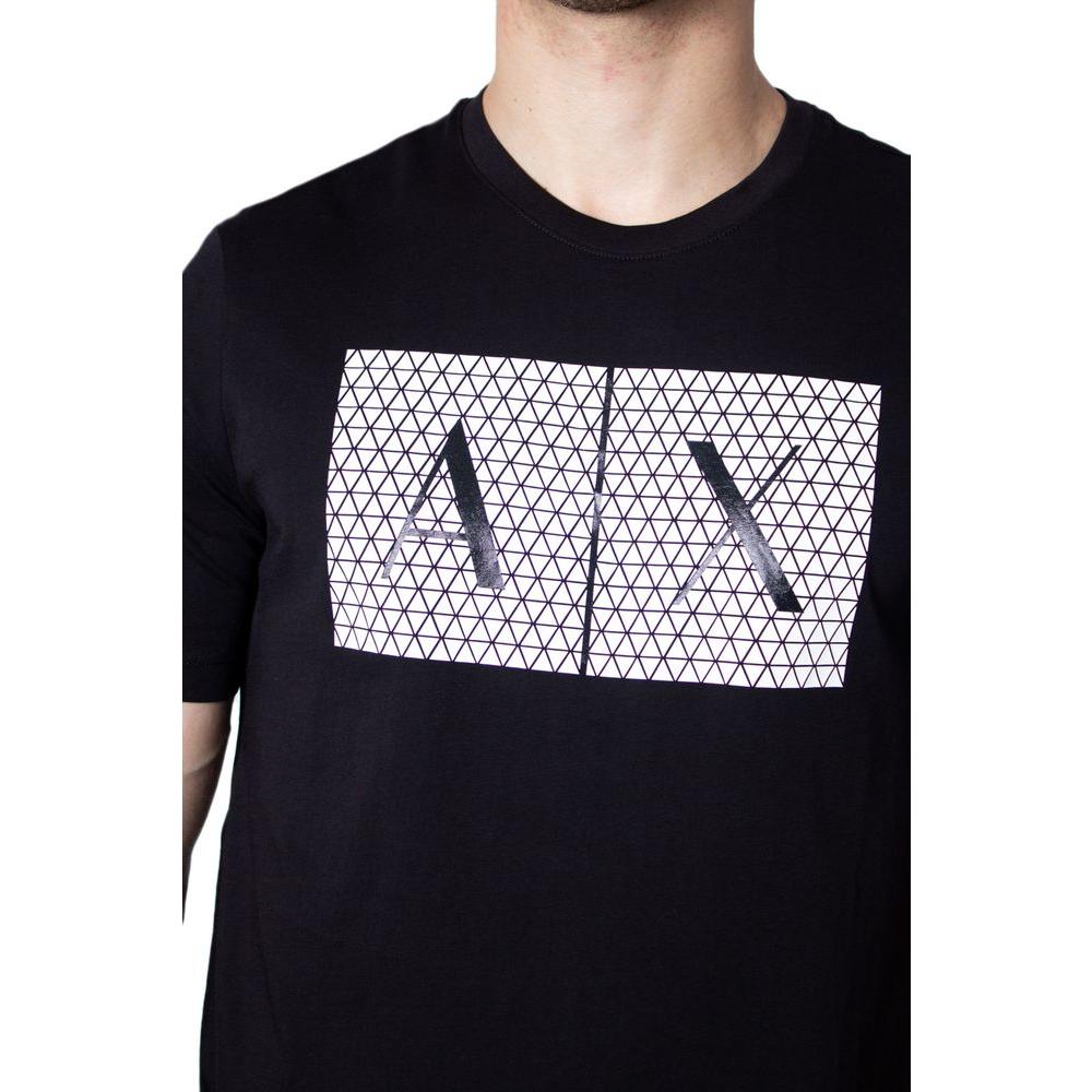 Armani Exchange Black Cotton T-Shirt Armani Exchange