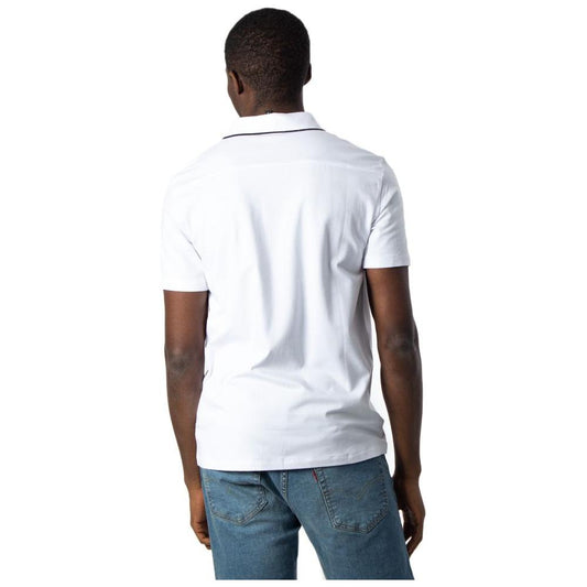 Armani Exchange White Cotton Polo Shirt Armani Exchange