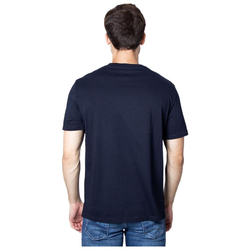 Armani Exchange Blue Cotton T-Shirt Armani Exchange