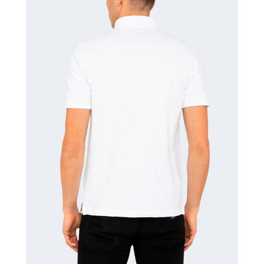 Armani Exchange White Cotton Polo Shirt Armani Exchange