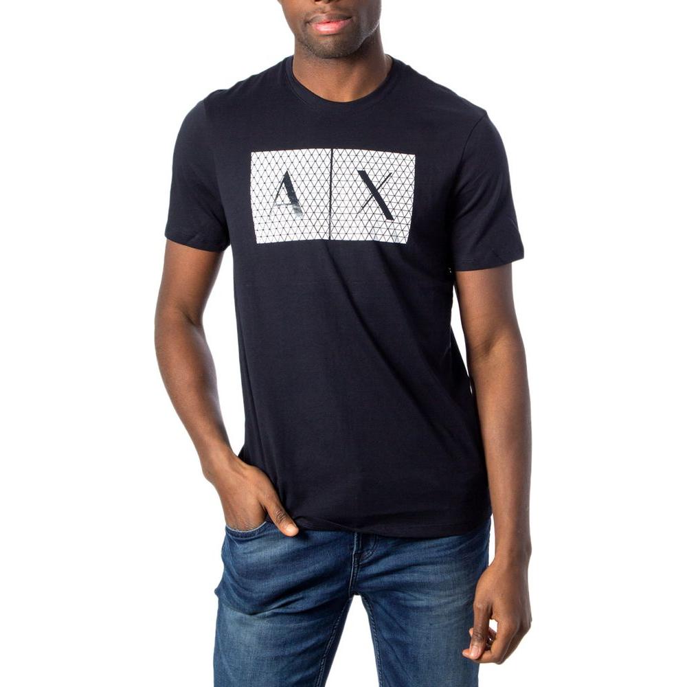 Armani Exchange Blue Cotton T-Shirt Armani Exchange