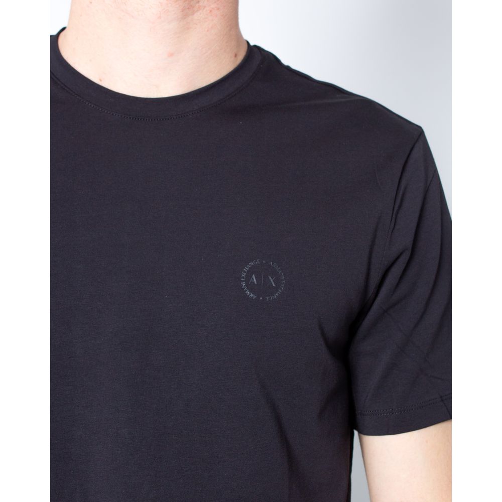 Armani Exchange Black Cotton T-Shirt