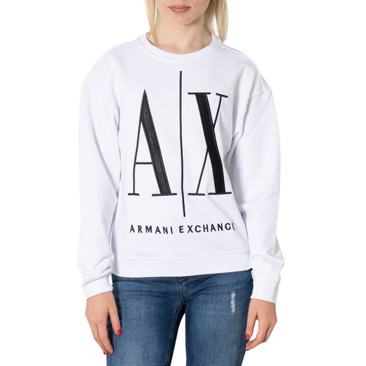 Armani Exchange White Cotton Sweater