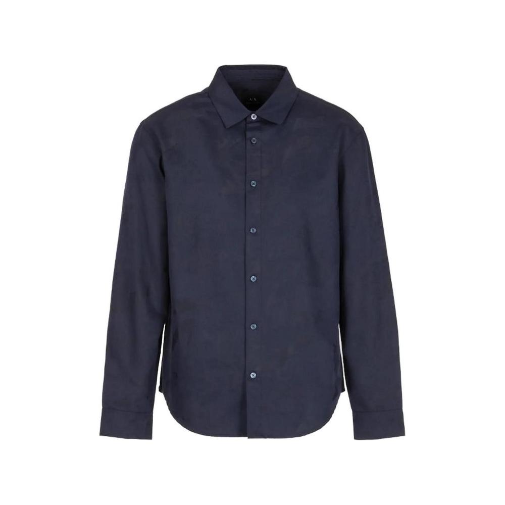 Armani Exchange Blue Cotton Shirt Armani Exchange