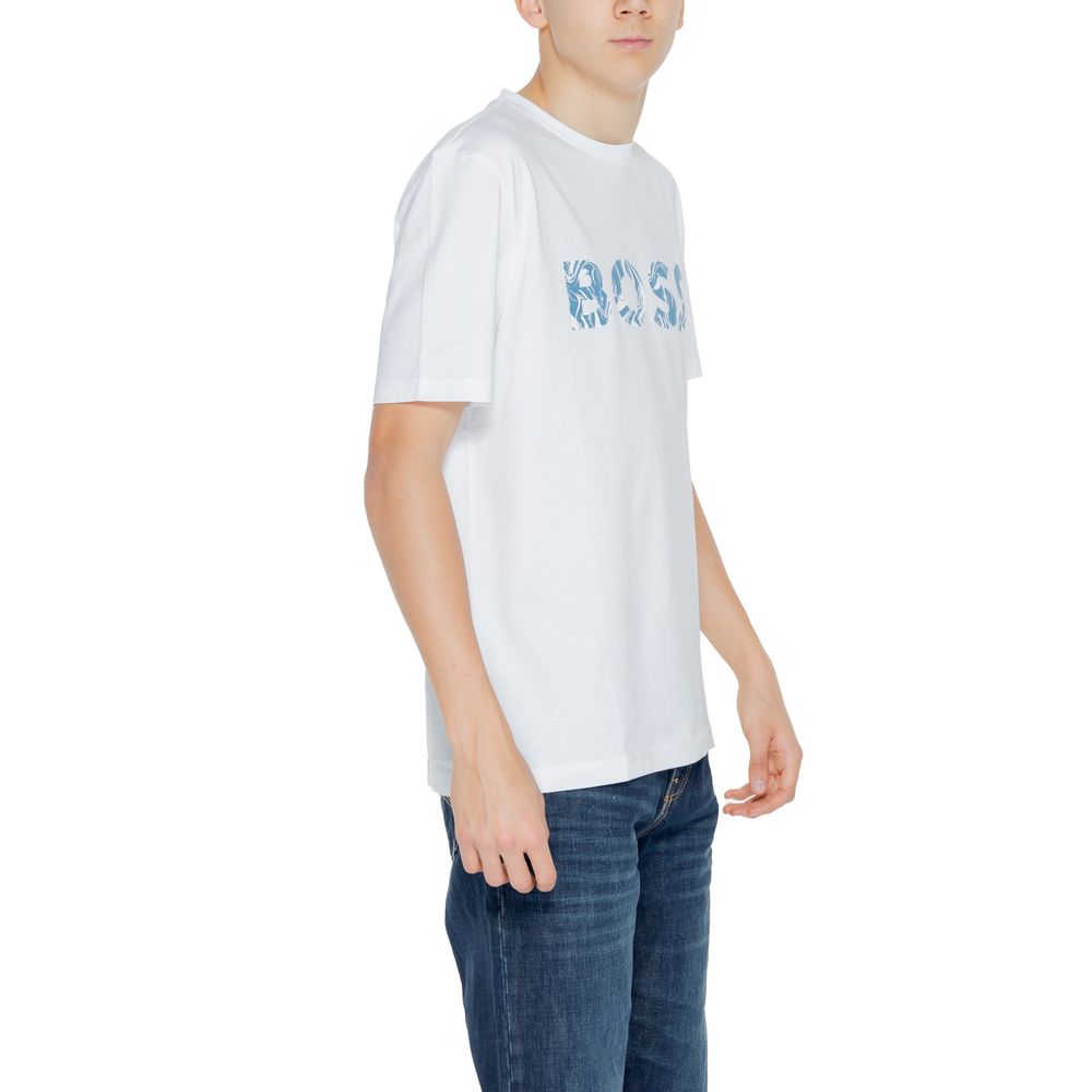 Hugo Boss White Cotton T-Shirt Hugo Boss