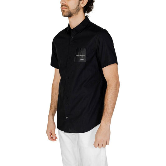 Armani Exchange Black Cotton Shirt Armani Exchange