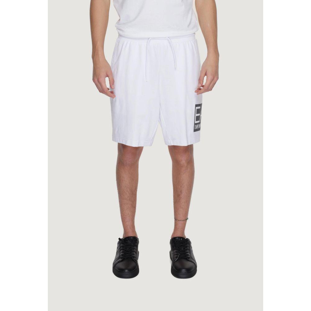 EA7 Emporio Armani White Cotton Short EA7 Emporio Armani