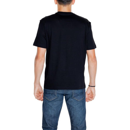 EA7 Emporio Armani Black Cotton T-Shirt EA7 Emporio Armani