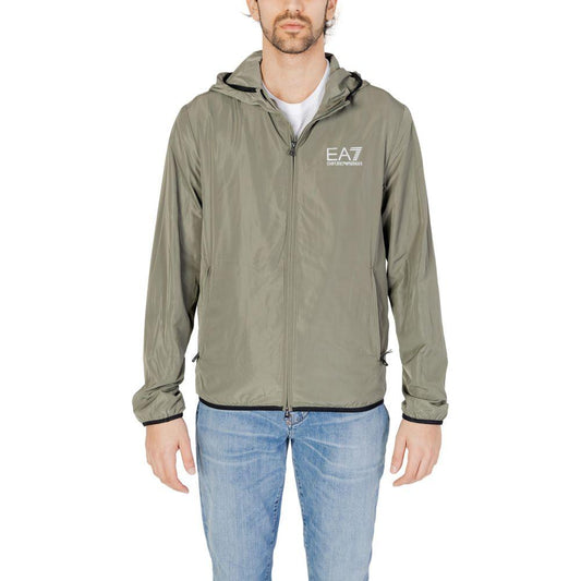 EA7 Emporio Armani Green Polyester Jacket EA7 Emporio Armani