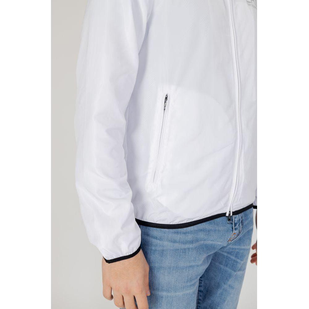 EA7 Emporio Armani White Polyester Jacket EA7 Emporio Armani