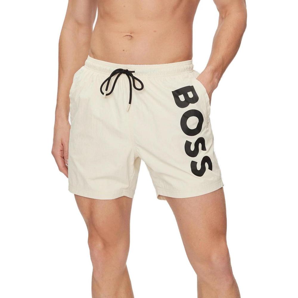 Hugo Boss Beige Polyester Swimwear Hugo Boss