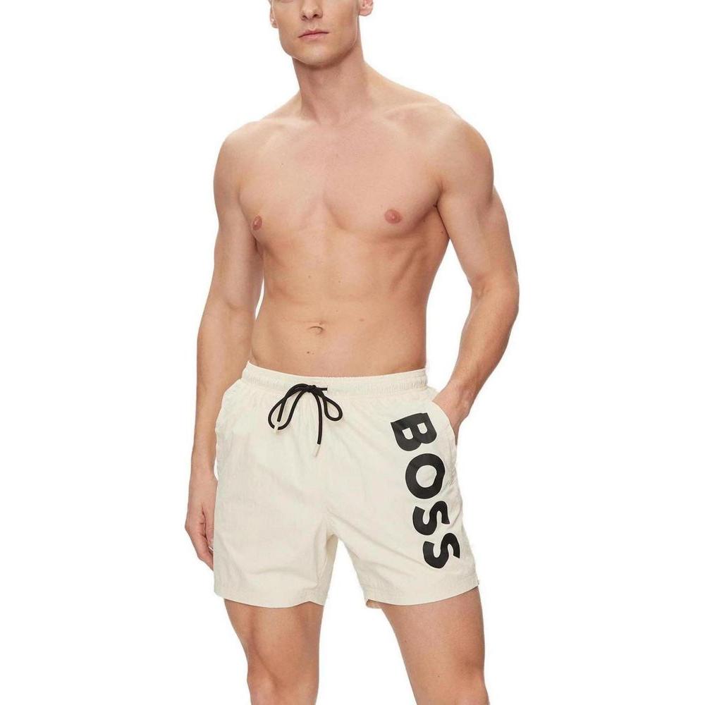 Hugo Boss Beige Polyester Swimwear Hugo Boss