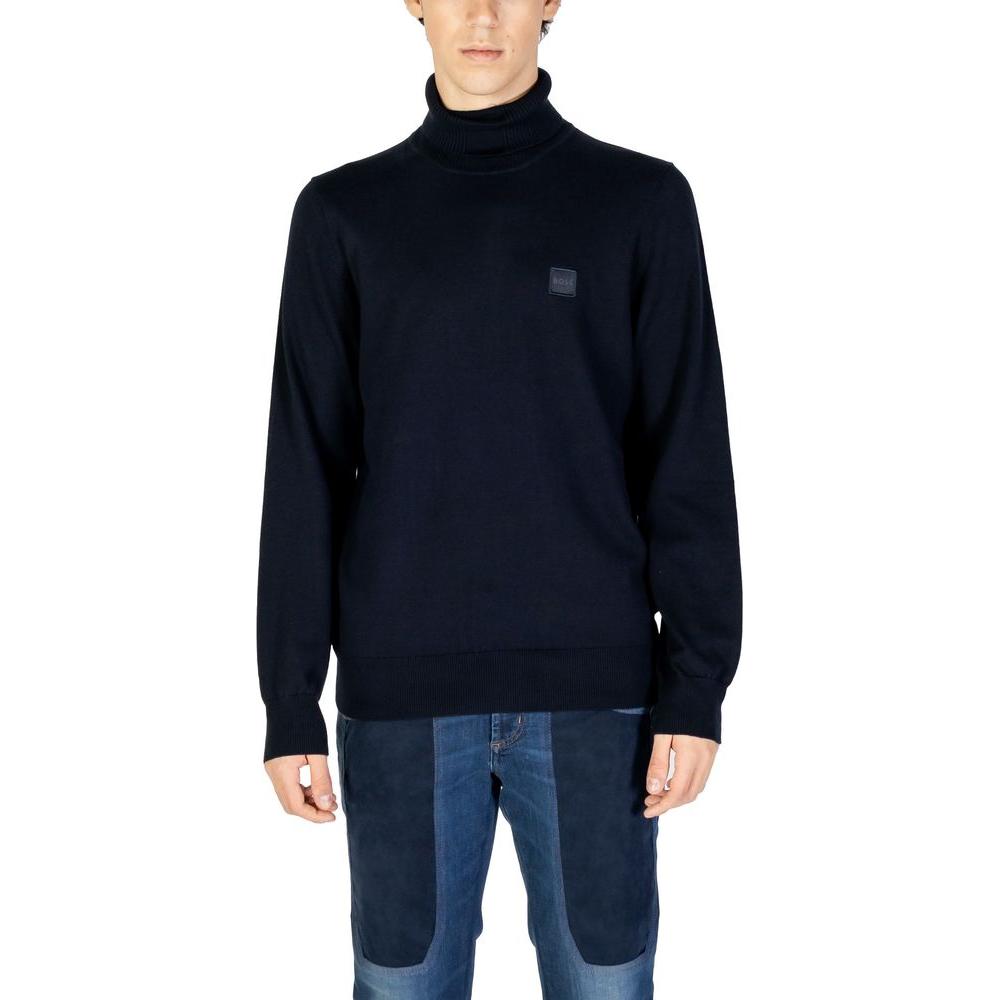 Hugo Boss Blue Cotton Sweater Hugo Boss