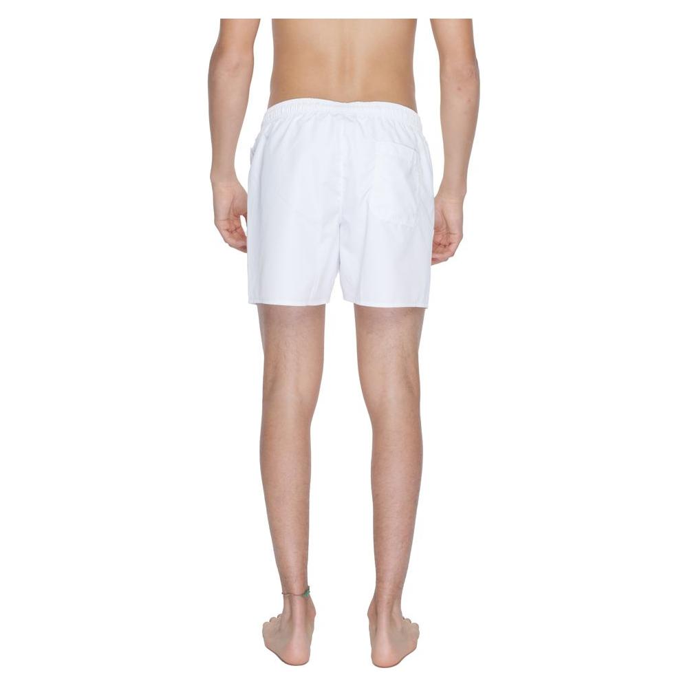 EA7 Emporio Armani White Polyester Swimwear EA7 Emporio Armani