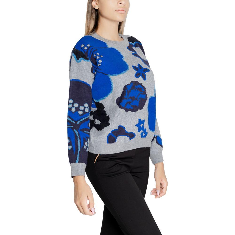 Desigual Gray Viscose Sweater Desigual