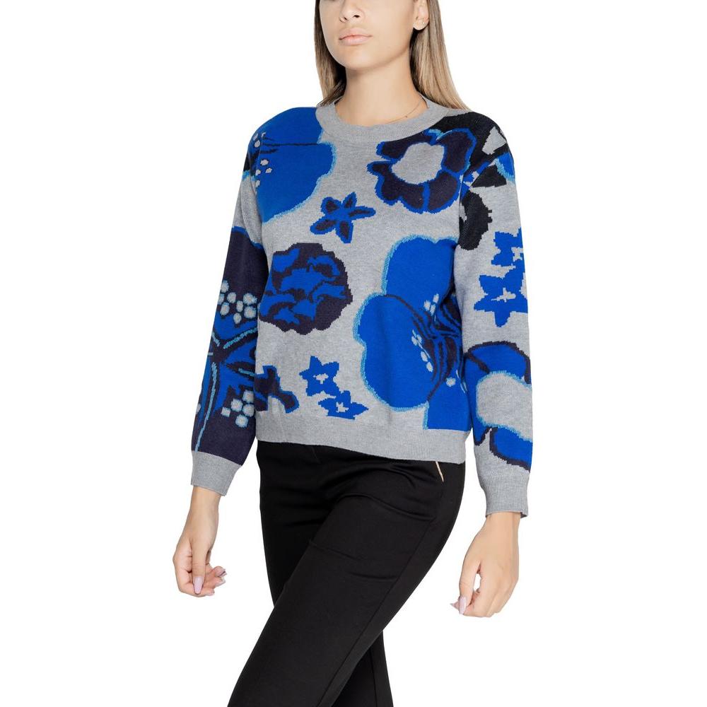 Desigual Gray Viscose Sweater Desigual