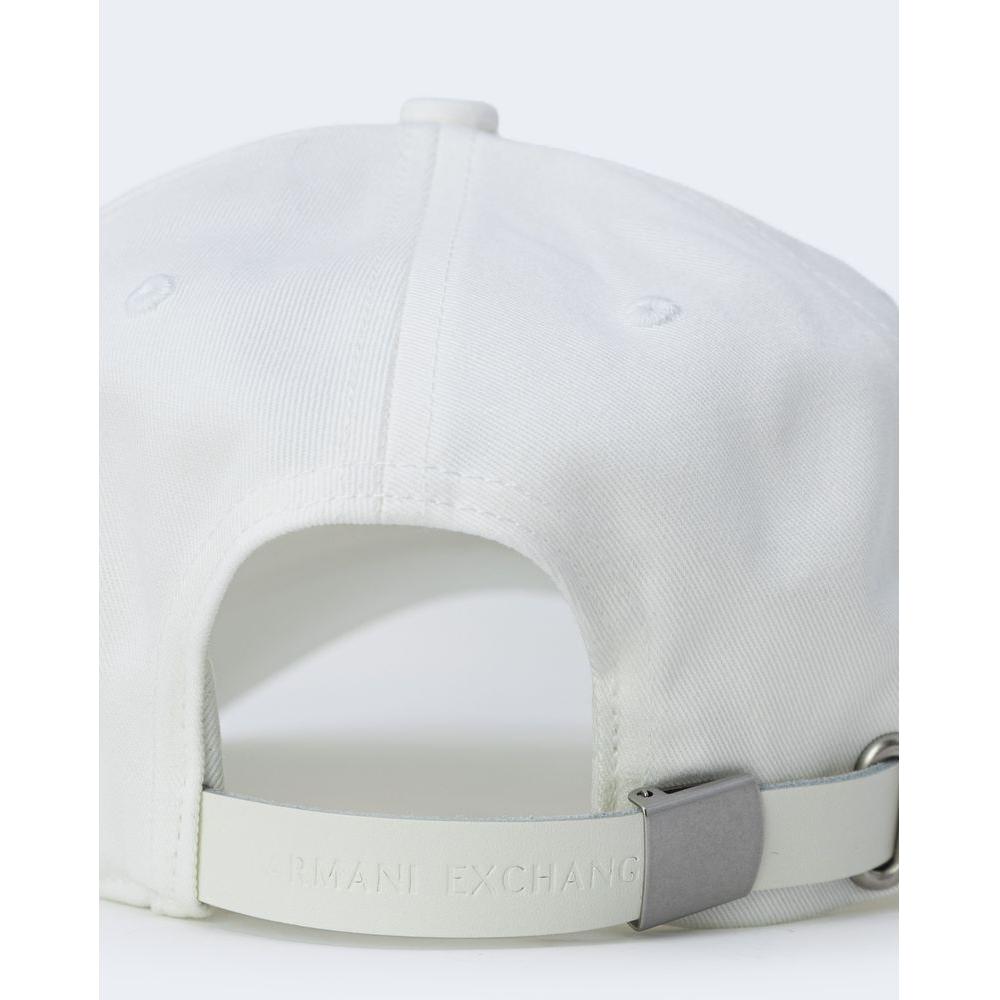 Armani Exchange Cream Cotton Hats & Cap Armani Exchange