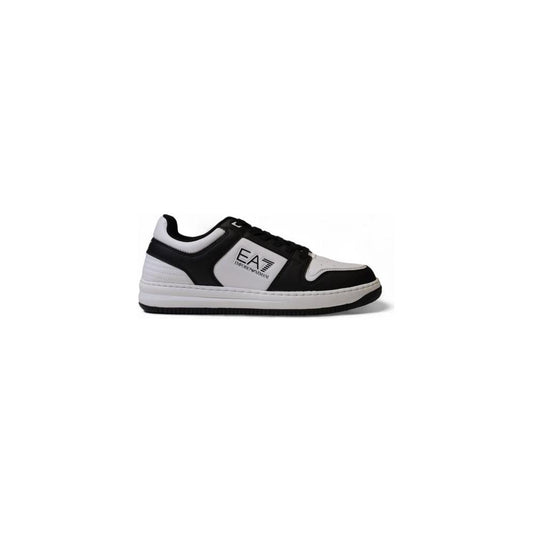 EA7 Emporio Armani Black And White Polyester Sneaker EA7 Emporio Armani Black