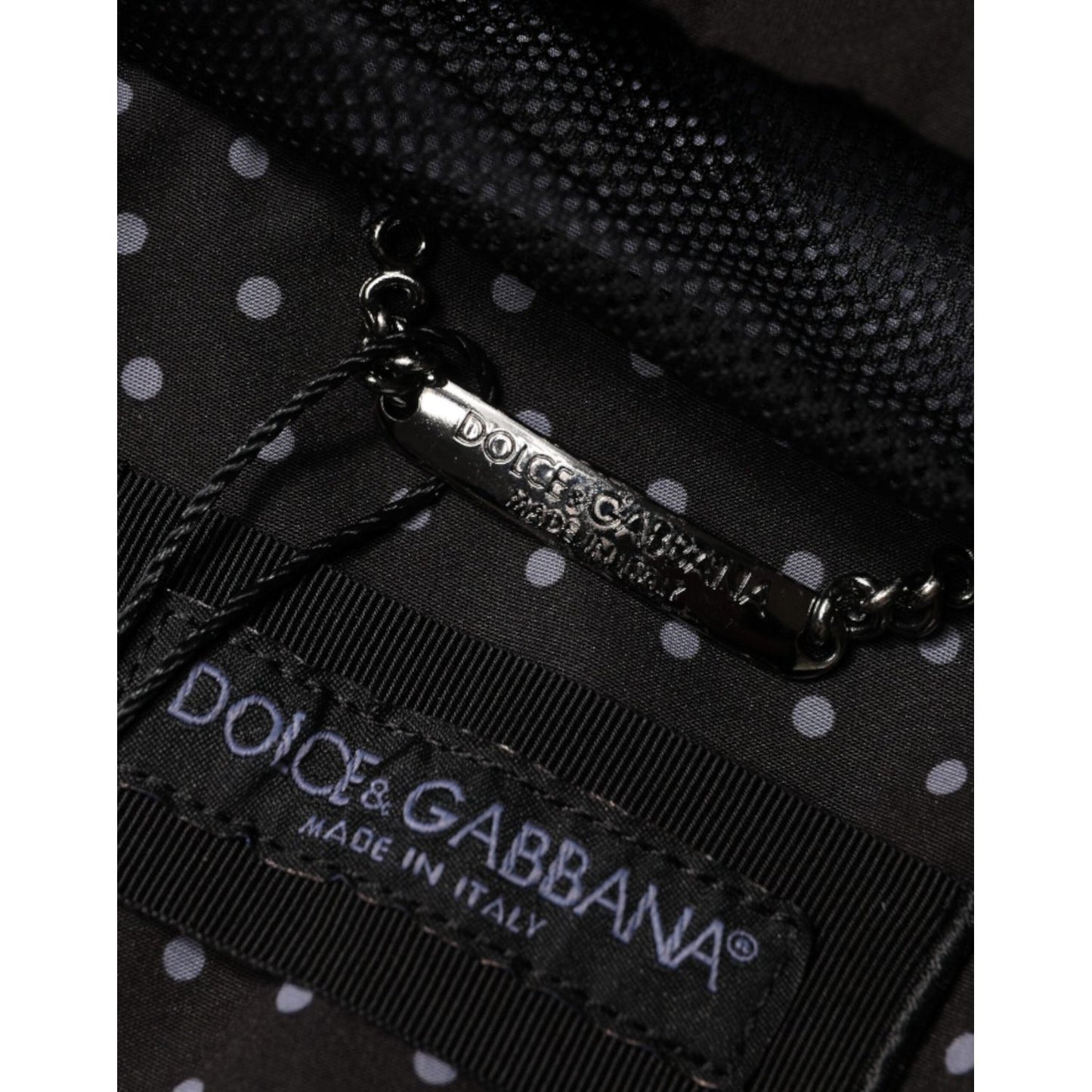 Dolce & Gabbana Black Bandana Hooded Full Zip Bomber Jacket Dolce & Gabbana