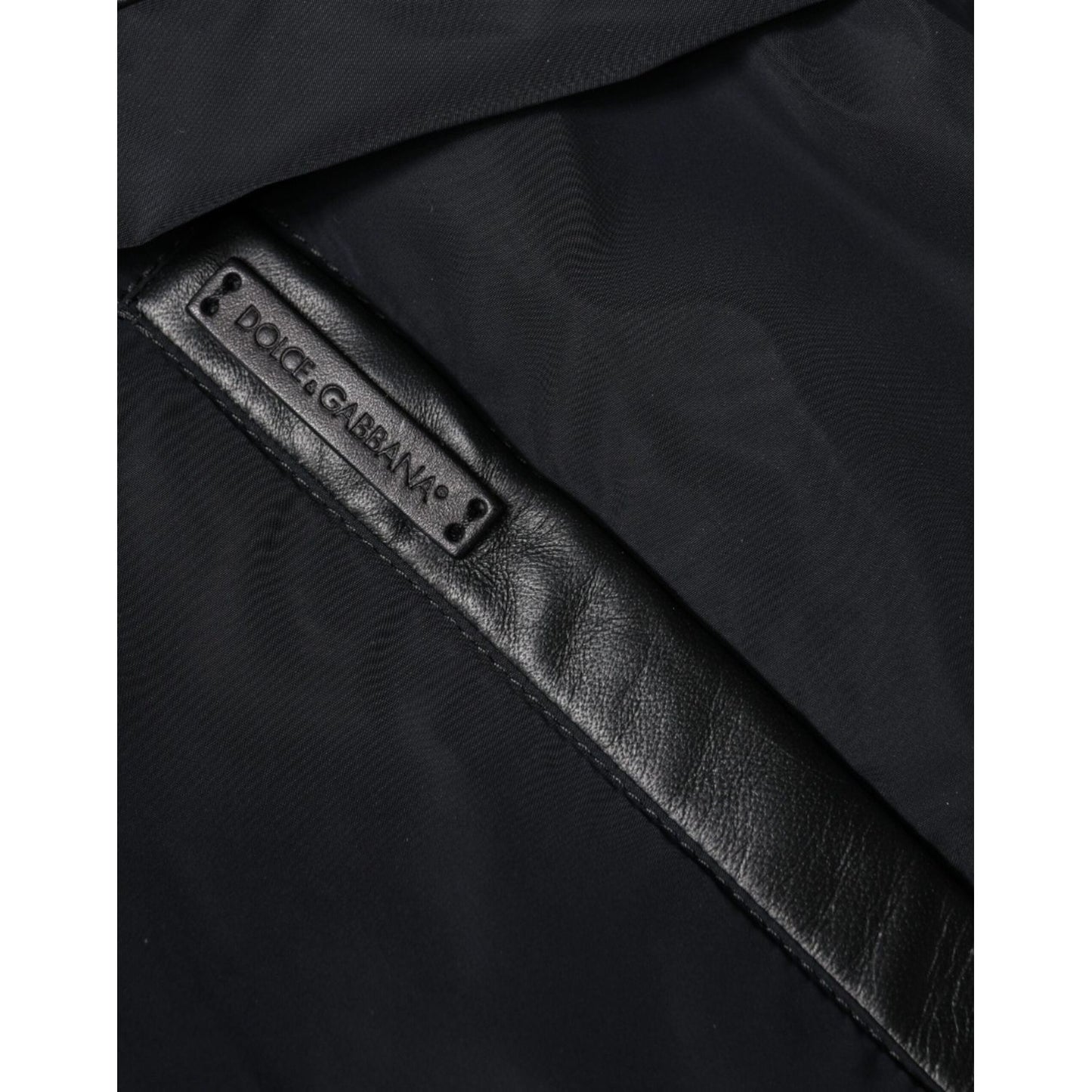 Dolce & Gabbana Black Hooded Full Zip Men Bomber Jacket Dolce & Gabbana