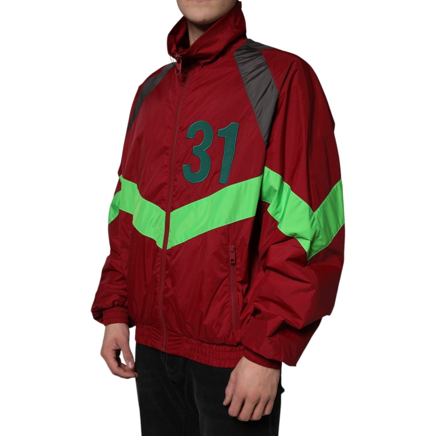 Dolce & Gabbana Multicolor Nylon Full Zip Windbreaker Jacket Dolce & Gabbana