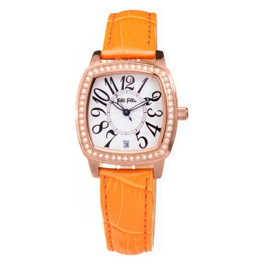 Folli Follie Orange Leather Watch Folli Follie