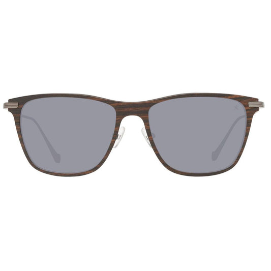 Hackett Gray Wood And Metal Sunglasses Hackett