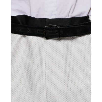 Dolce & Gabbana White Polyester Formal Dress Pants
