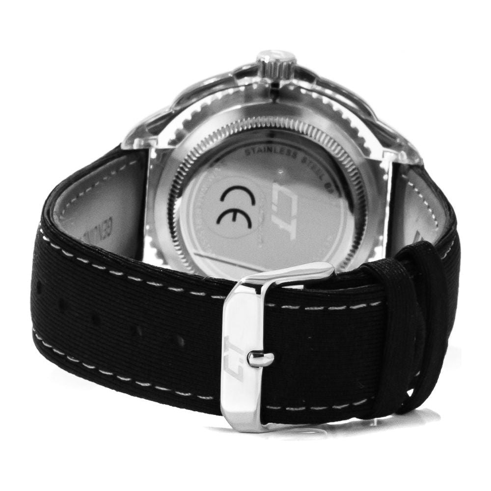 Chronotech Black Leather Watch Chronotech