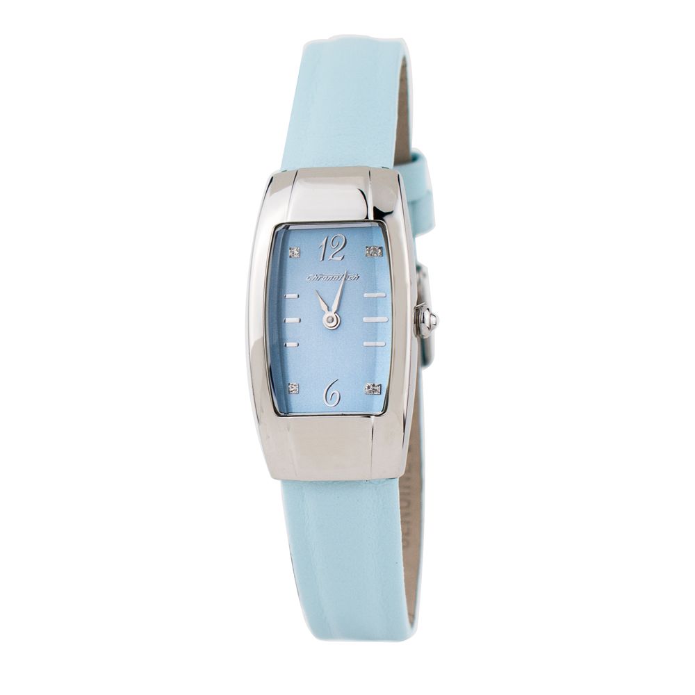 Chronotech Blue Leather Dress Watch
