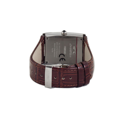 Chronotech Brown Leather Dress Watch