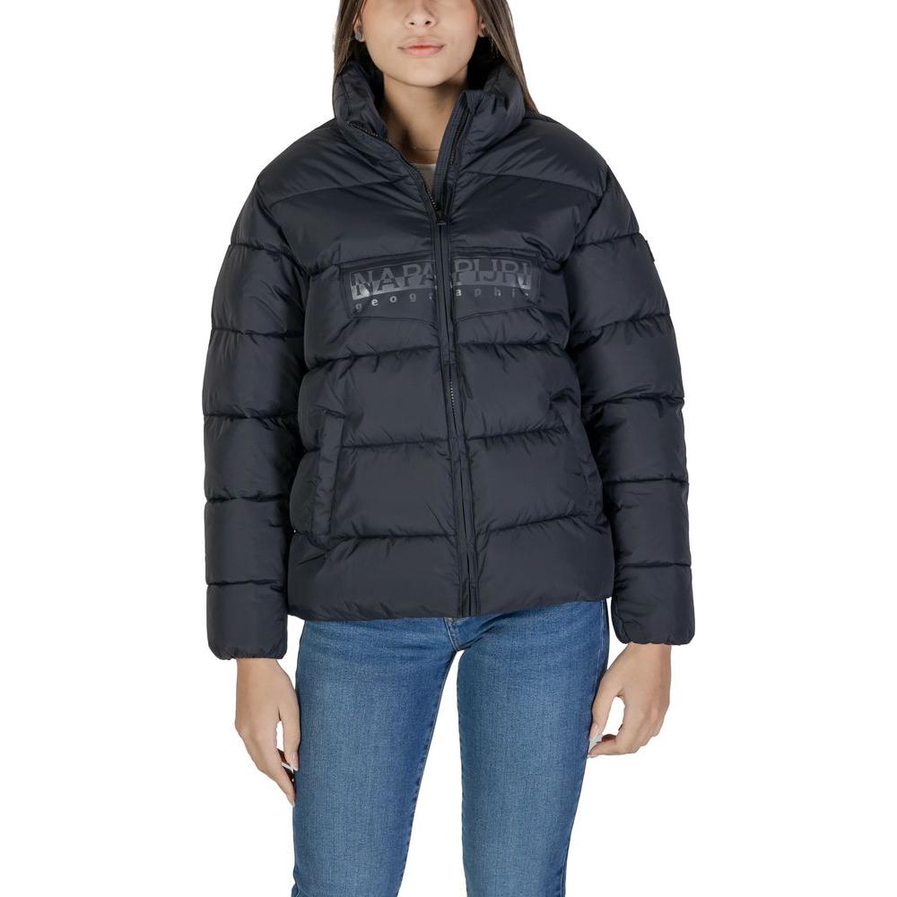 Napapijri Black Polyester Jackets & Coat Napapijri