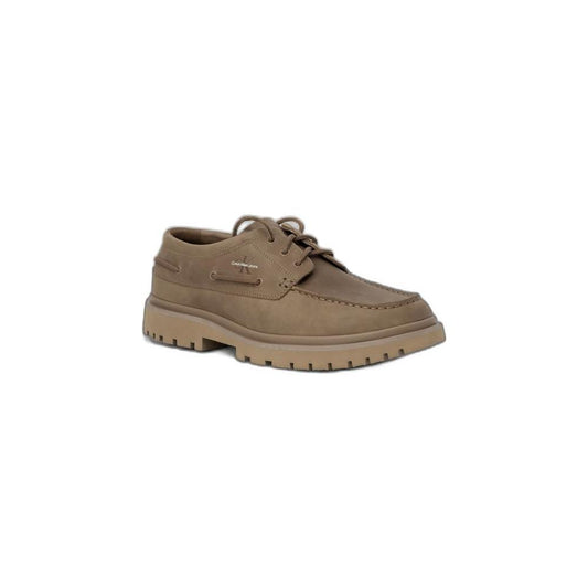 Calvin Klein Brown Leather Casual Calvin Klein Dim Gray