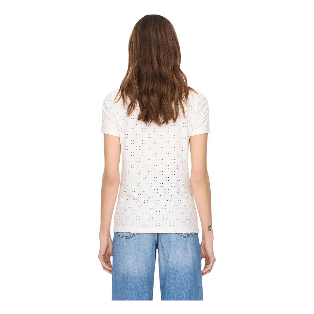 Jacqueline De Yong White Polyester Tops & T-Shirt Jacqueline De Yong